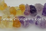 CNG5046 15.5 inches 6*12mm - 8*22mm nuggets amethyst & citrine beads