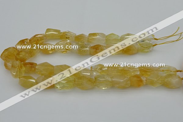 CNG5050 15.5 inches 13*18mm - 15*20mm faceted nuggets citrine beads