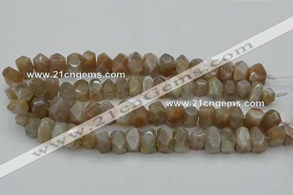 CNG5054 15.5 inches 10*14mm - 12*16mm faceted nuggets moonstone beads