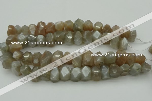 CNG5055 15.5 inches 13*18mm - 15*20mm faceted nuggets moonstone beads