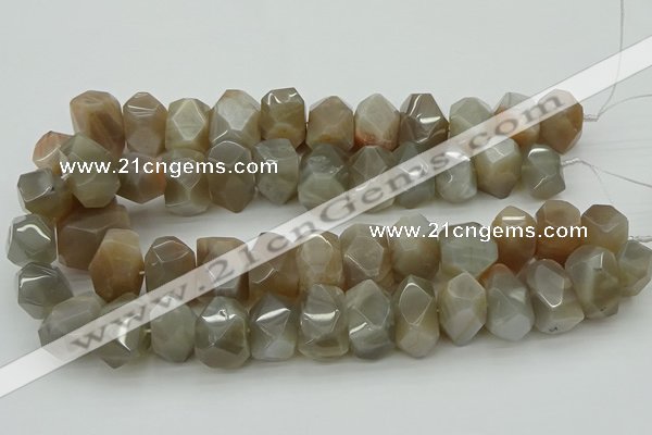 CNG5056 15.5 inches 15*20mm - 16*25mm faceted nuggets moonstone beads