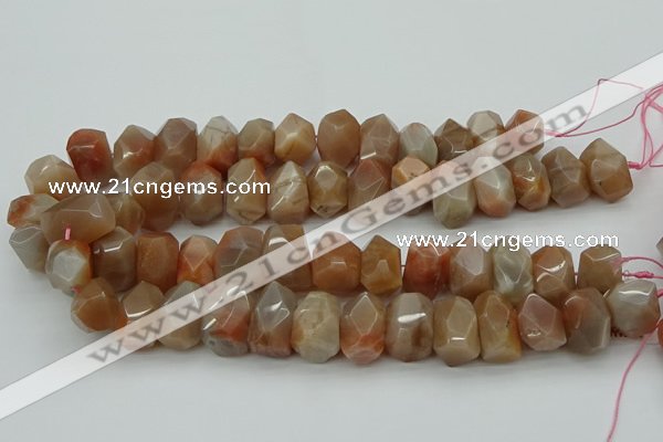 CNG5060 15.5 inches 15*20mm - 16*25mm faceted nuggets sunstone beads