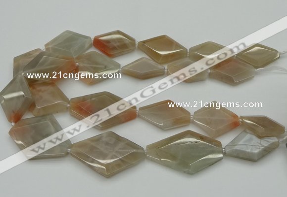 CNG5062 15.5 inches 20*30mm - 35*45mm faceted freeform moonstone beads