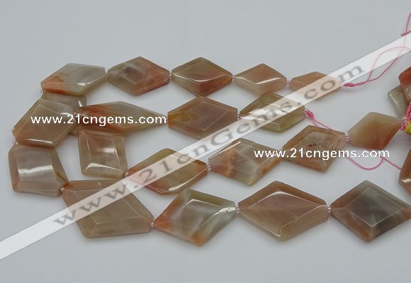 CNG5064 15.5 inches 20*30mm - 35*45mm faceted freeform sunstone beads