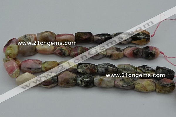 CNG5066 15.5 inches 13*20mm - 15*25mm faceted nuggets pink opal beads