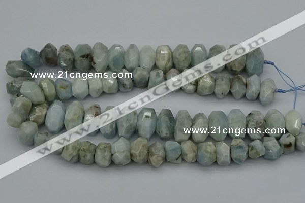 CNG5069 15.5 inches 10*14mm - 14*20mm faceted nuggets aquamarine beads