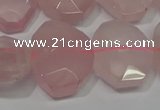 CNG5127 15.5 inches 15*18mm - 15*20mm faceted freeform rose quartz beads