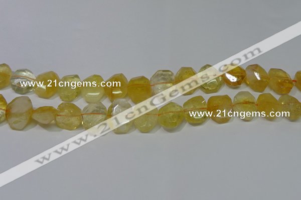 CNG5129 15.5 inches 15*18mm - 15*20mm faceted freeform citrine beads