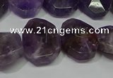 CNG5132 15.5 inches 15*18mm - 15*20mm faceted freeform amethyst beads