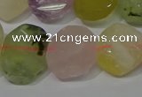 CNG5137 15.5 inches 15*18mm - 15*20mm faceted freeform mixed quartz beads