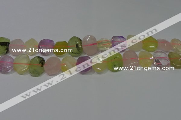 CNG5137 15.5 inches 15*18mm - 15*20mm faceted freeform mixed quartz beads