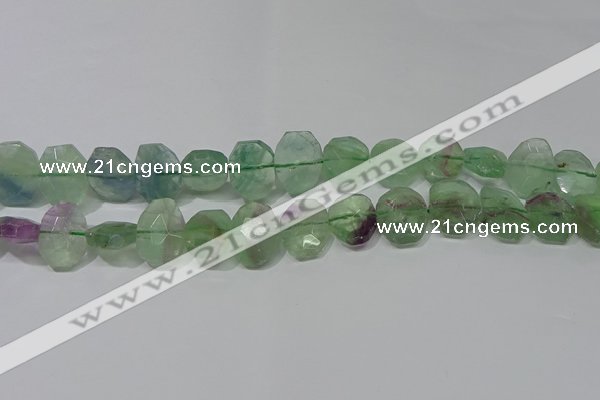 CNG5139 15.5 inches 15*18mm - 15*20mm faceted freeform fluorite beads