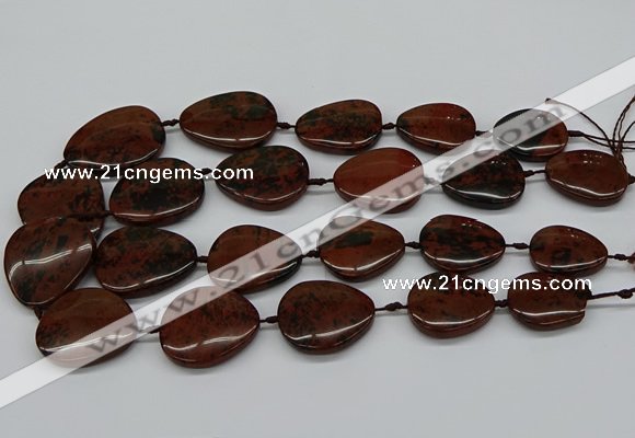 CNG5162 15.5 inches 16*22mm - 30*35mm freeform mahogany obsidian beads