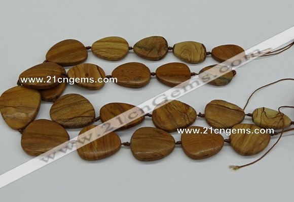 CNG5172 15.5 inches 16*22mm - 30*35mm freeform picture jasper beads