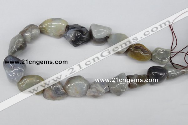 CNG52 15.5 inches 24*30mm nuggets botswana agate gemstone beads