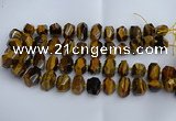 CNG5200 12*16mm - 15*20mm faceted nuggets yellow tiger eye beads