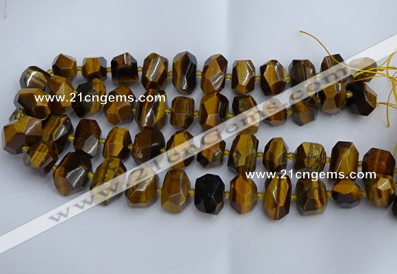 CNG5200 12*16mm - 15*20mm faceted nuggets yellow tiger eye beads