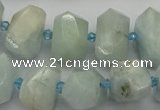 CNG5217 15.5 inches 12*16mm - 15*20mm faceted nuggets aquamarine beads