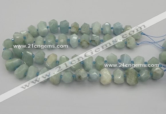 CNG5217 15.5 inches 12*16mm - 15*20mm faceted nuggets aquamarine beads