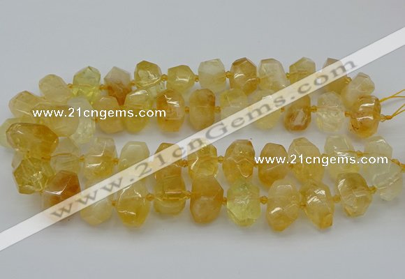 CNG5219 15.5 inches 12*16mm - 15*20mm faceted nuggets citrine beads