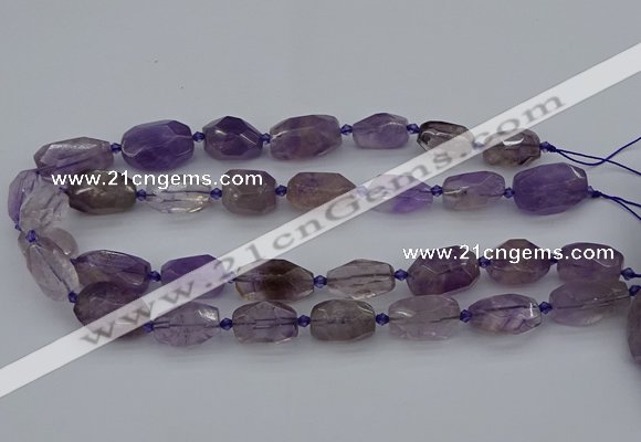 CNG5226 15.5 inches 10*15mm - 15*25mm faceted nuggets amethyst beads