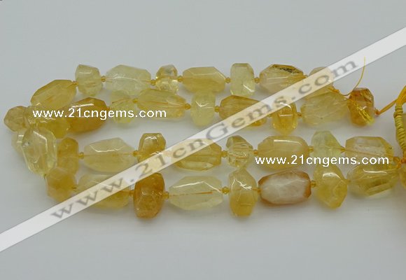 CNG5232 15.5 inches 12*16mm - 15*25mm faceted nuggets citrine beads