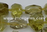 CNG5236 15.5 inches 13*18mm - 18*25mm faceted nuggets lemon quartz beads