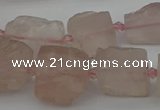CNG5241 15.5 inches 8*12mm - 15*25mm nuggets rose quartz beads