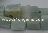 CNG5244 15.5 inches 8*12mm - 15*25mm nuggets aquamarine beads