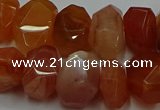 CNG5262 10*14mm - 13*18mm faceted nuggets red botswana agate beads