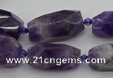 CNG5266 15.5 inches 10*15mm - 15*25mm faceted nuggets amethyst beads