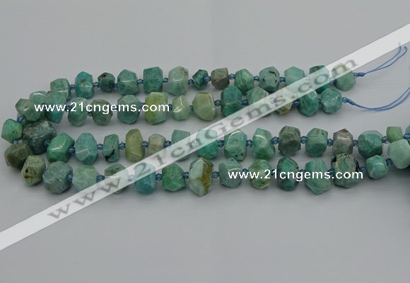 CNG5270 15.5 inches 8*12mm - 12*16mm faceted nuggets amazonite beads