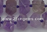 CNG5273 15.5 inches 12*16mm - 15*20mm faceted nuggets amethyst beads