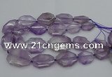 CNG5283 15.5 inches 20*30mm - 35*45mm faceted freeform amethyst beads