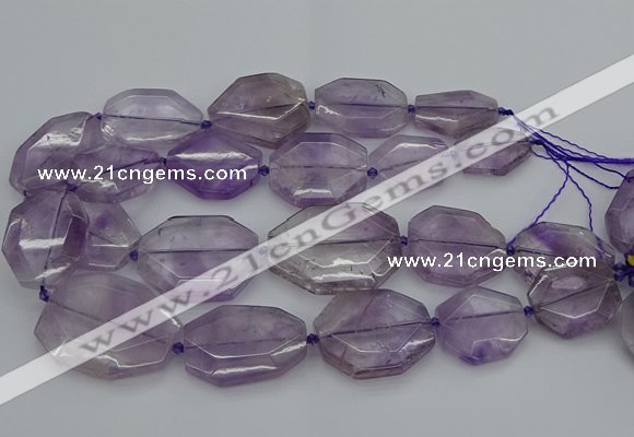 CNG5283 15.5 inches 20*30mm - 35*45mm faceted freeform amethyst beads