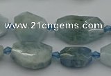 CNG5287 15.5 inches 12*16mm - 15*25mm faceted freeform aquamarine beads