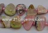 CNG5293 15.5 inches 8*12mm - 15*20mm freeform pink opal gemstone beads