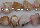 CNG5294 15.5 inches 8*12mm - 15*20mm nuggets pink opal gemstone beads