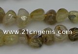 CNG5297 15.5 inches 5*8mm - 12*16mm nuggets golden rutilated quartz beads