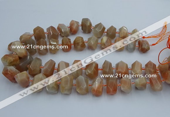 CNG5301 15.5 inches 12*16mm - 15*20mm faceted nuggets moonstone beads