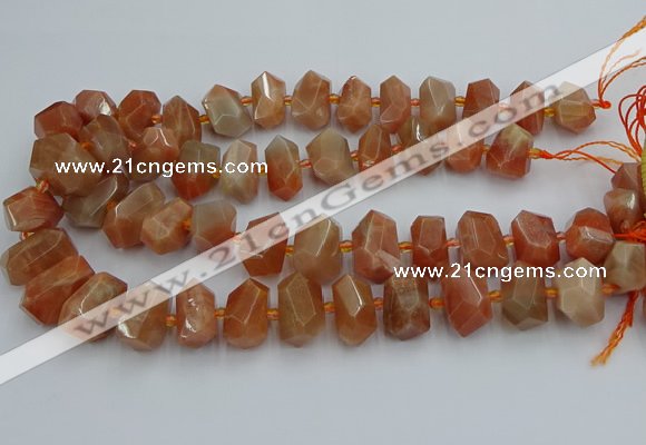 CNG5302 15.5 inches 12*16mm - 15*20mm faceted nuggets moonstone beads