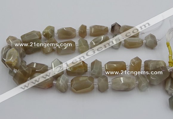 CNG5303 15.5 inches 12*16mm - 18*25mm faceted nuggets moonstone beads