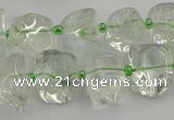 CNG5308 15.5 inches 8*15mm - 15*25mm nuggets green phantom quartz beads