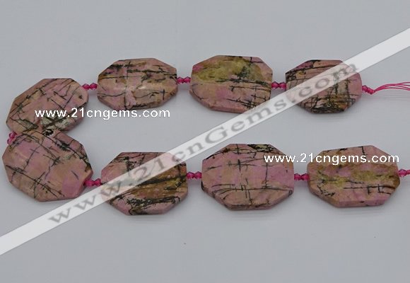 CNG5316 15.5 inches 25*35mm - 35*45mm freeform rhodonite beads