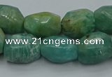 CNG5320 15.5 inches 12*16mm - 13*18mm faceted nuggets amazonite beads