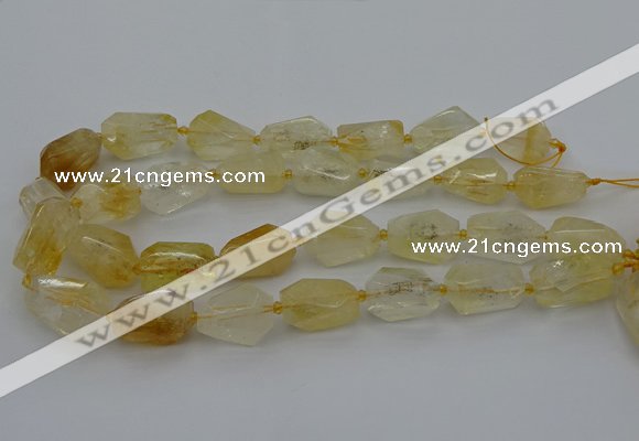 CNG5321 15.5 inches 12*16mm - 15*25mm faceted nuggets citrine beads