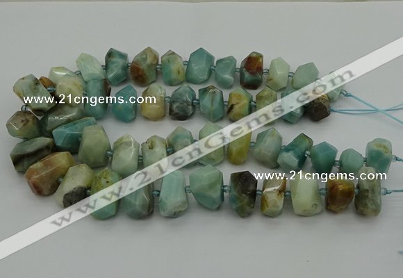 CNG5337 15.5 inches 12*16mm - 15*20mm faceted nuggets amazonite beads