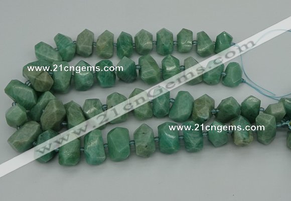 CNG5338 15.5 inches 12*16mm - 15*20mm faceted nuggets amazonite beads