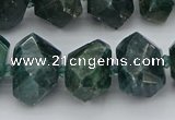 CNG5340 12*16mm - 15*20mm faceted nuggets green apatite beads