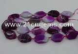 CNG5345 15.5 inches 25*35mm - 30*40mm faceted freeform agate beads